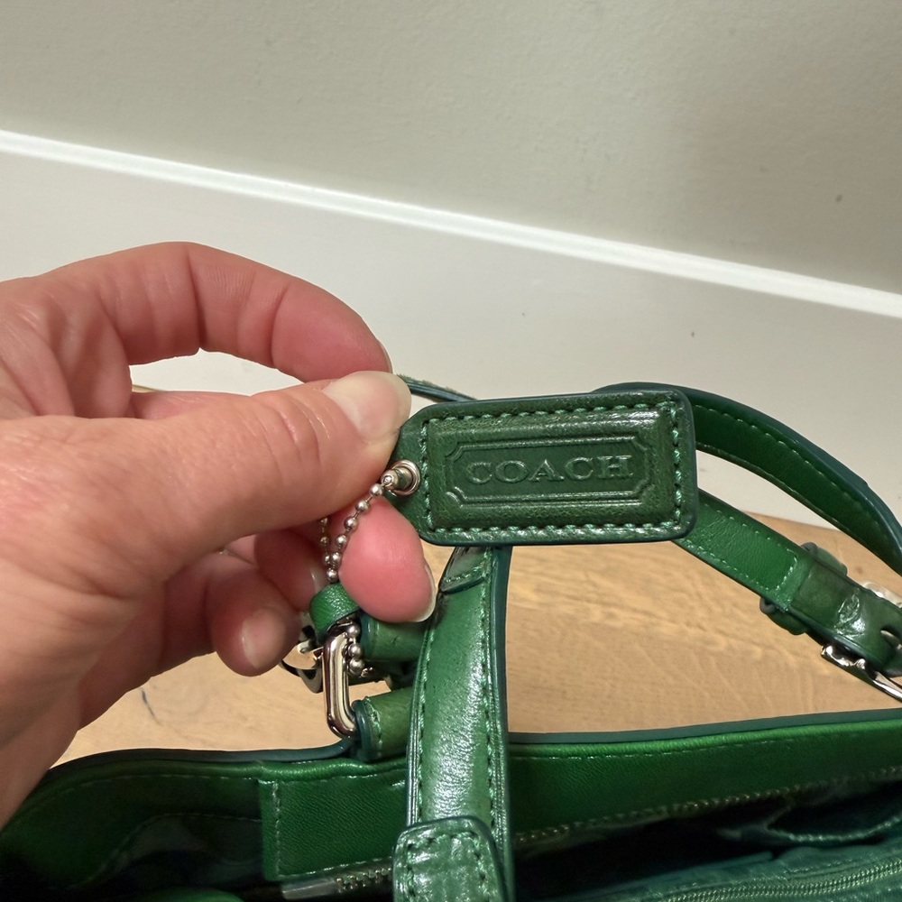 NWOT Vintage Coach Rare Green Hampton Carryall Satchel (E05S-7467) - Picture 12 of 16